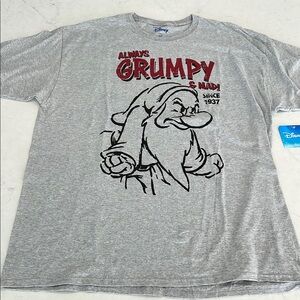 Disney Gray Grumpy Graphic Men's T-Shirt